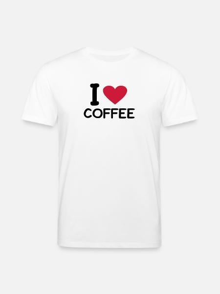 I love coffee - Stanley/Stella CREATOR Unisex Organic T-Shirt - white