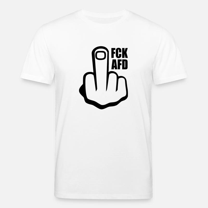Fck afd Mittelfinger - Stanley/Stella Unisex Bio-T-Shirt CREATOR  - Weiß