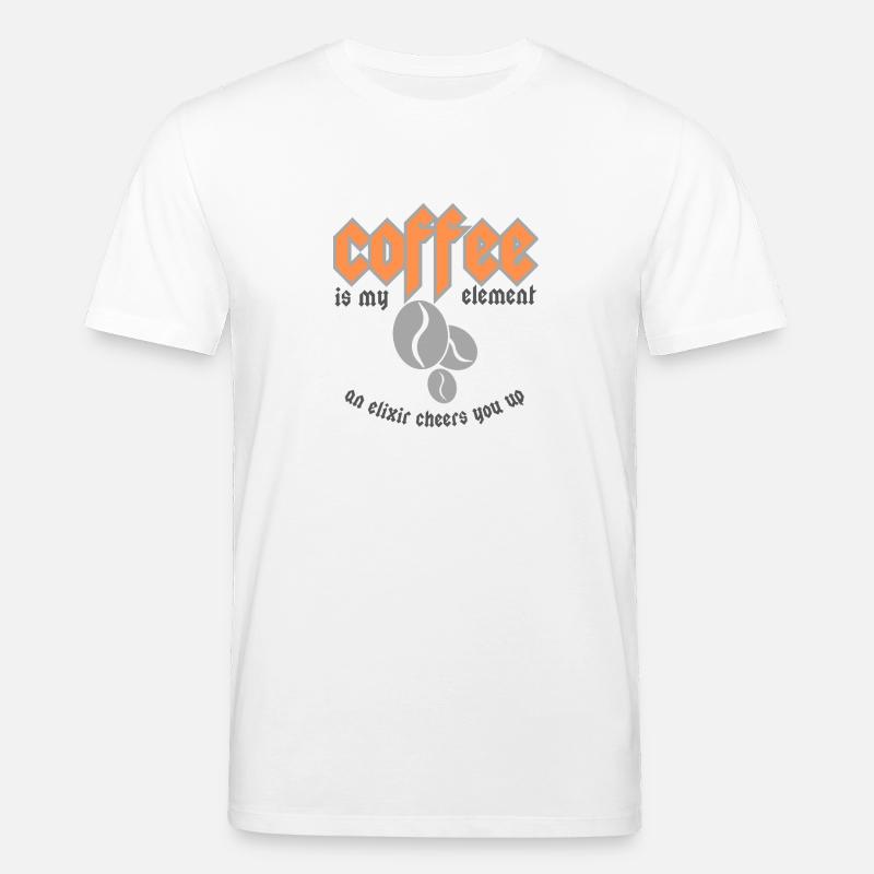 Le café est mon élément - T-shirt bio CREATOR Stanley/Stella Unisexe - blanc