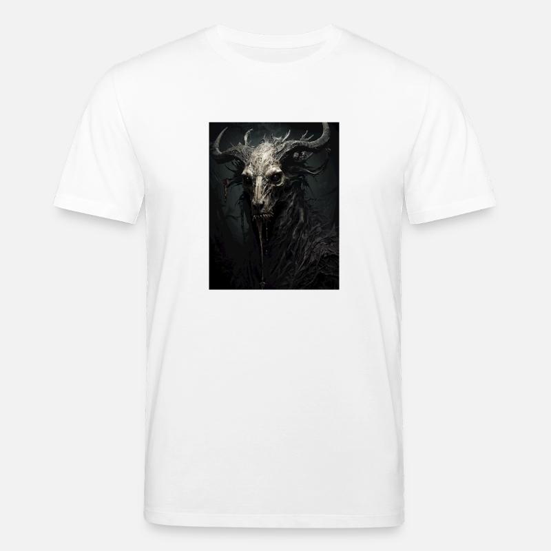 Dämonische Gestalt mit Hörnern - Stanley/Stella Unisex Bio-T-Shirt CREATOR  - Weiß