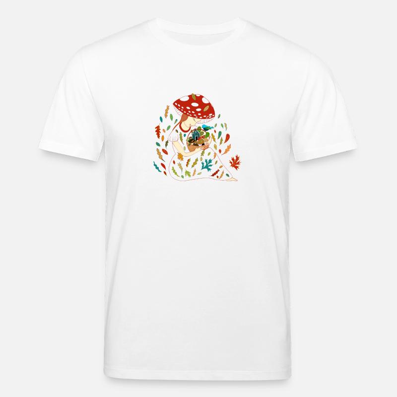 Herbst Pilz Glücksbringer - Stanley/Stella Unisex Bio-T-Shirt CREATOR  - Weiß