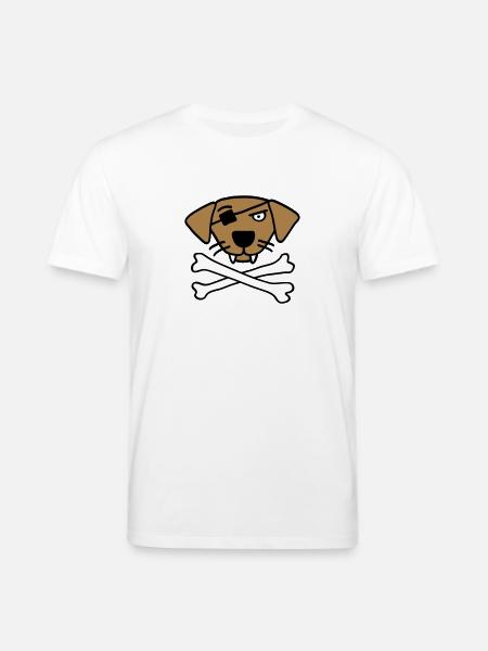 pirate_dog_042013_a_3c - Stanley/Stella CREATOR Unisex Organic T-Shirt - white