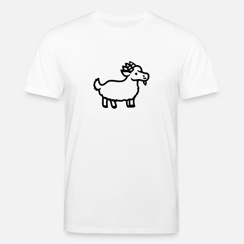 Chèvre - Line - T-shirt bio CREATOR Stanley/Stella Unisexe - blanc