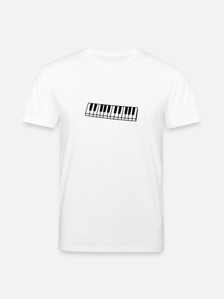 Piano - Keyboard big - Stanley/Stella CREATOR Unisex Organic T-Shirt - white