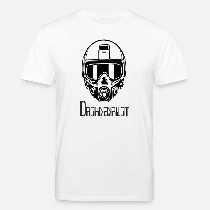 DrohnenPlot Neon Linien Muster - Stanley/Stella Unisex Bio-T-Shirt CREATOR  - Weiß