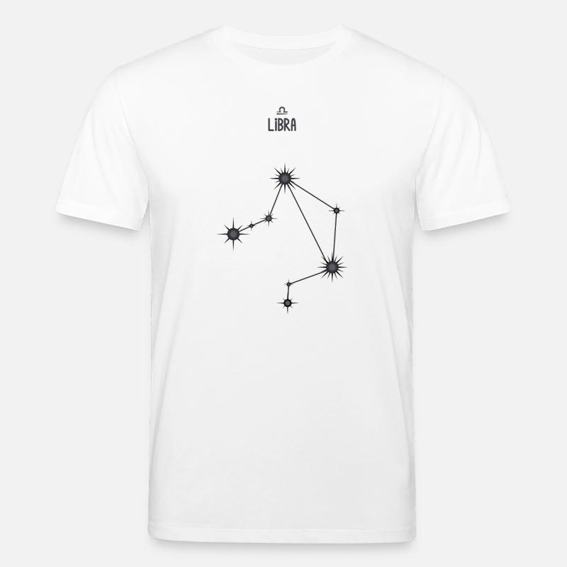 Waage Sternzeichen Sternbild Sternbild Schwarz & Grau - Stanley/Stella Unisex Bio-T-Shirt CREATOR  - Weiß