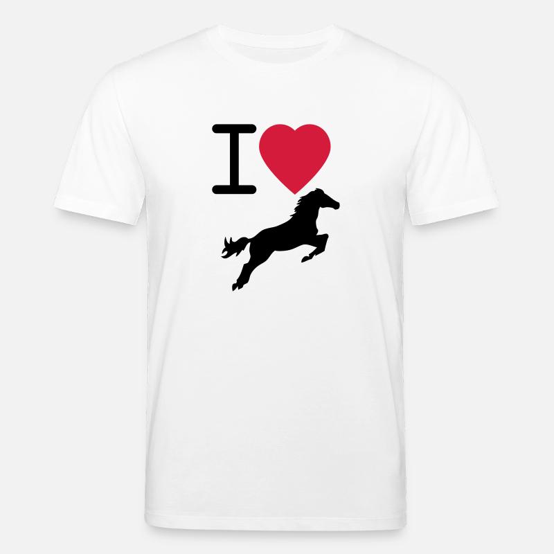 I love Horses - Stanley/Stella Unisex Bio-T-Shirt CREATOR  - Weiß