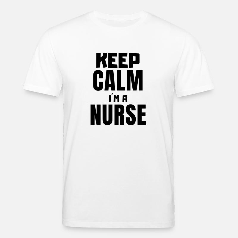 Keep calm i´m a nurse - Stanley/Stella Unisex Bio-T-Shirt CREATOR  - Weiß