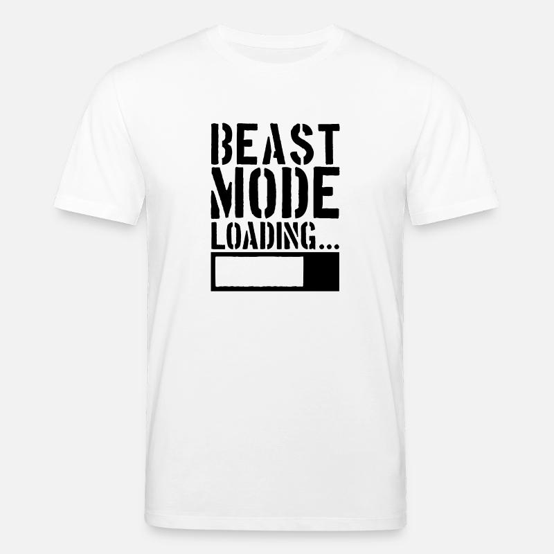 Caution Beast Mode Loading - T-shirt bio CREATOR Stanley/Stella Unisexe - blanc