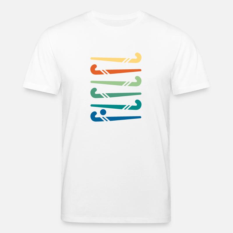 Hockeyschläger bunt - Stanley/Stella Unisex Bio-T-Shirt CREATOR  - Weiß