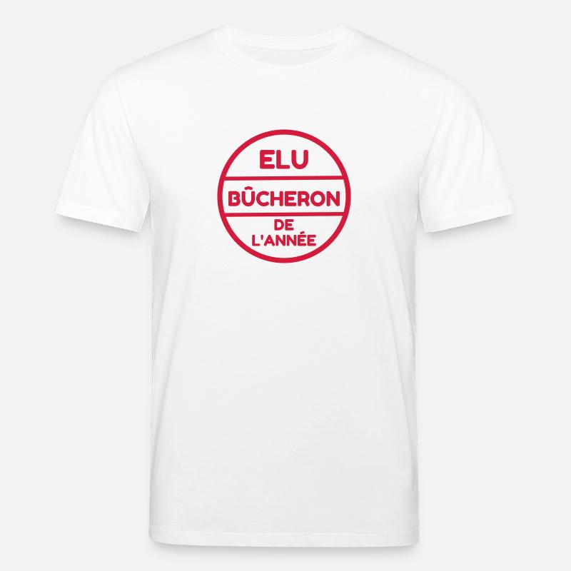 bûcheron / forêt / arbre / bois - T-shirt bio CREATOR Stanley/Stella Unisexe - blanc