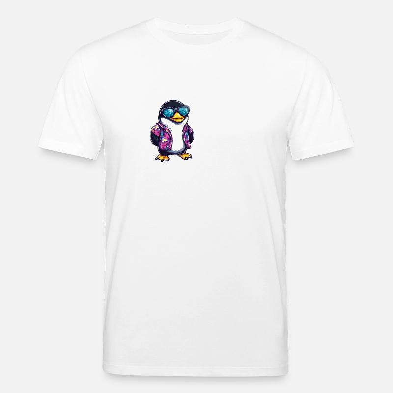 Pinguin Comic Cool Sommer - Stanley/Stella Unisex Bio-T-Shirt CREATOR  - Weiß