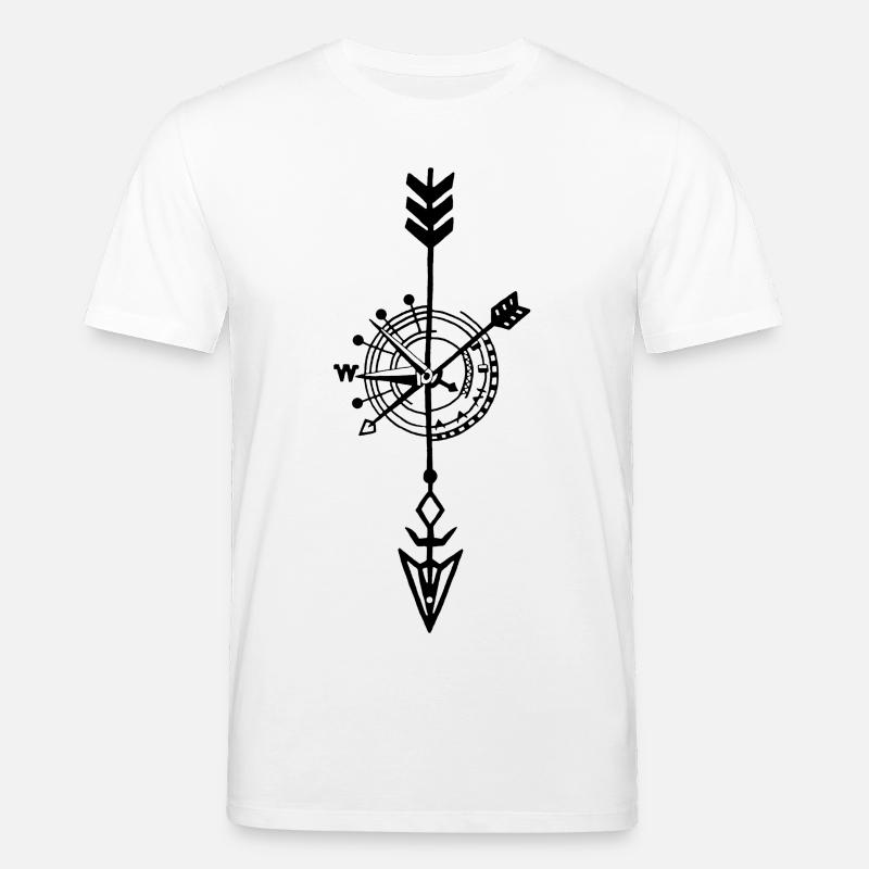 Esquisse d'un compas noir - T-shirt bio CREATOR Stanley/Stella Unisexe - blanc