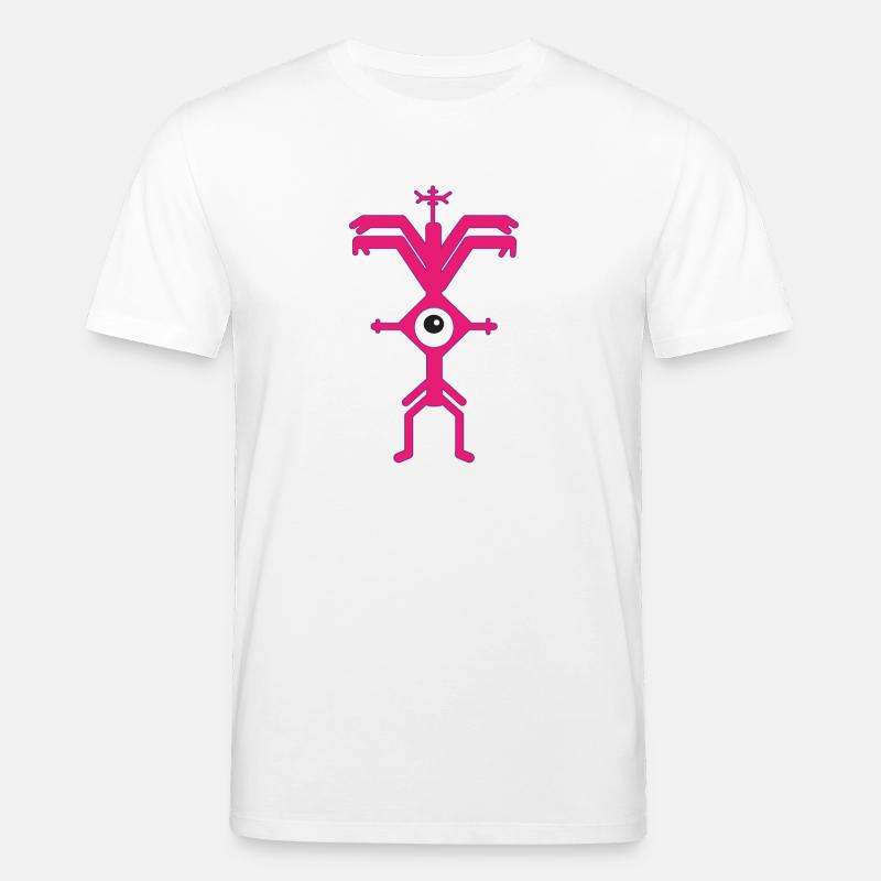 ElectroParty Impression Psyclops Magenta Violette White - T-shirt bio CREATOR Stanley/Stella Unisexe - blanc