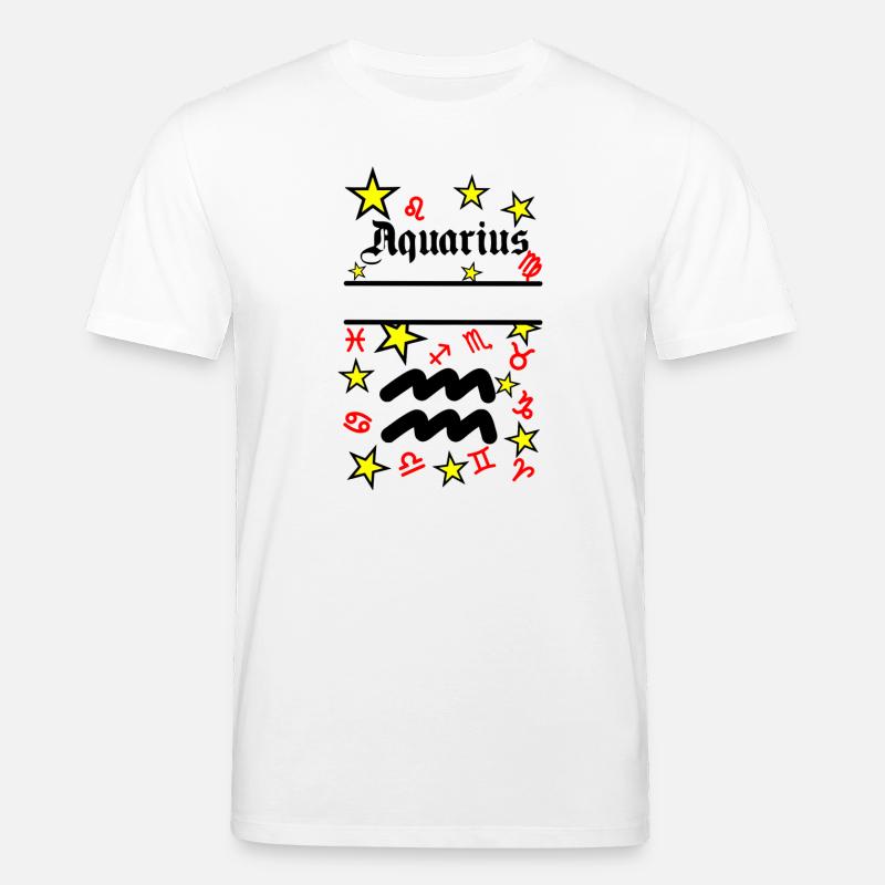 Wassermann Wassermann Sternzeichen - Stanley/Stella Unisex Bio-T-Shirt CREATOR  - Weiß