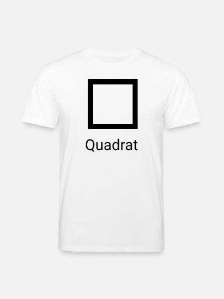 LiGu Design - Quadrat - mit Schrift  - Stanley/Stella Unisex Bio-T-Shirt CREATOR  - Weiß