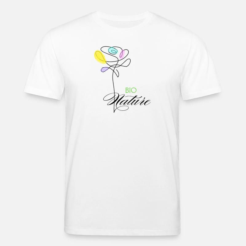 Bunte Bio-Naturblumen - Stanley/Stella Unisex Bio-T-Shirt CREATOR  - Weiß