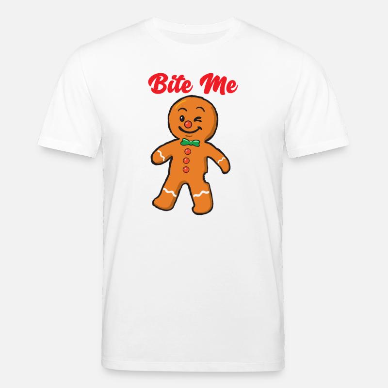 Lebkuchenmann beiß mich - Stanley/Stella Unisex Bio-T-Shirt CREATOR  - Weiß
