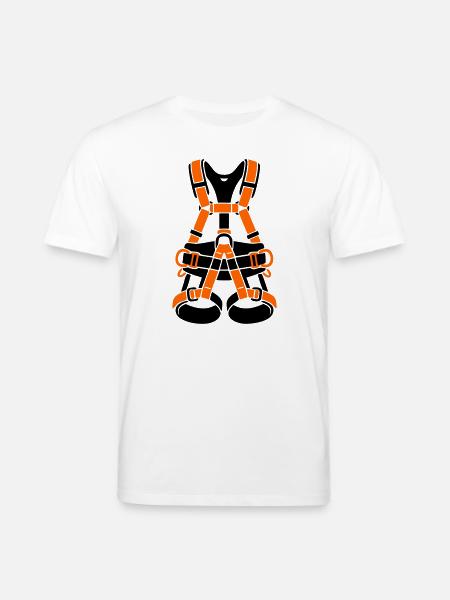 Klettergurt Baumpflege Baumkletterer Klettern - Stanley/Stella Unisex Bio-T-Shirt CREATOR  - Weiß