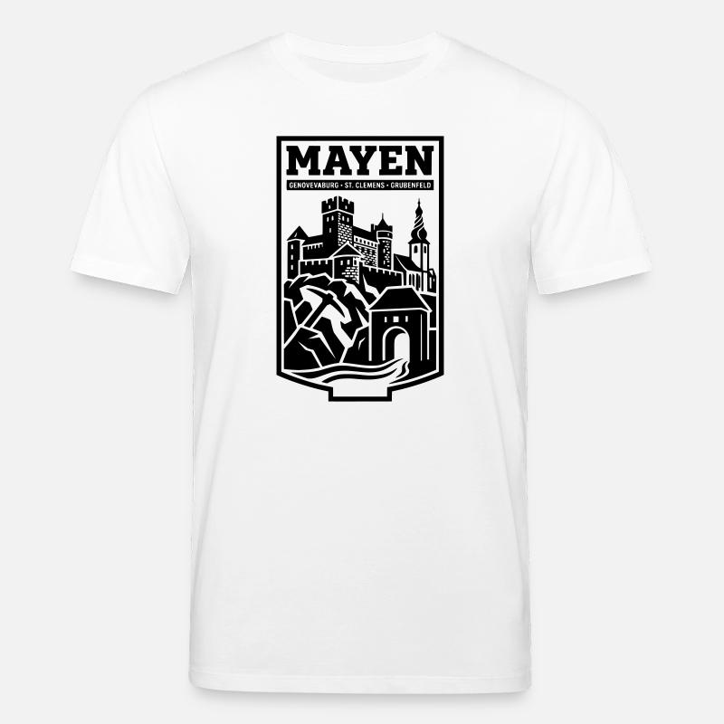 Mayen Wahrzeichen Silhouette - Stanley/Stella Unisex Bio-T-Shirt CREATOR  - Weiß
