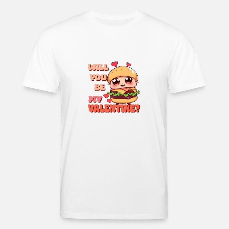 Burger - Serez-vous mon Valentin - T-shirt bio CREATOR Stanley/Stella Unisexe - blanc