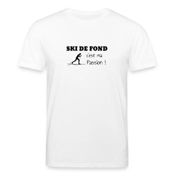 Langlaufen / Langlauf / eislaufen / Langläufer - Stanley/Stella Unisex Bio-T-Shirt CREATOR  - Weiß - Vorne - Alina (178cm) & Michal (187cm)