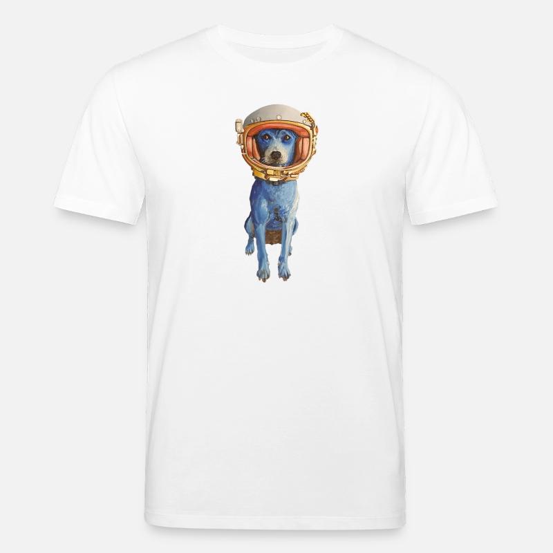 Laly Blue Astronaute en Casque Spatiale - T-shirt bio CREATOR Stanley/Stella Unisexe - blanc