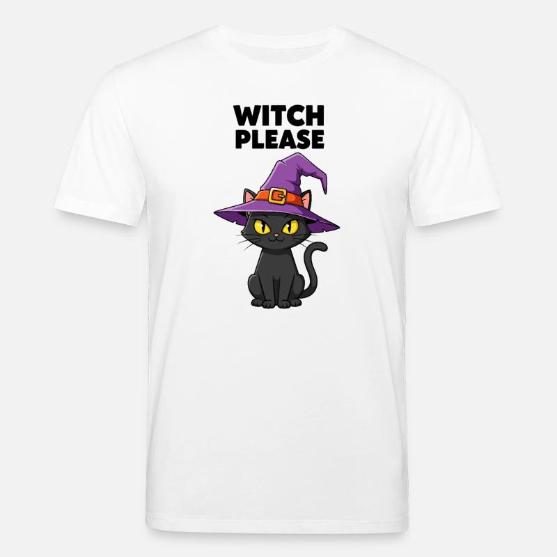 Mitternachtskätzchen-Hexe - Stanley/Stella Unisex Bio-T-Shirt CREATOR  - Weiß