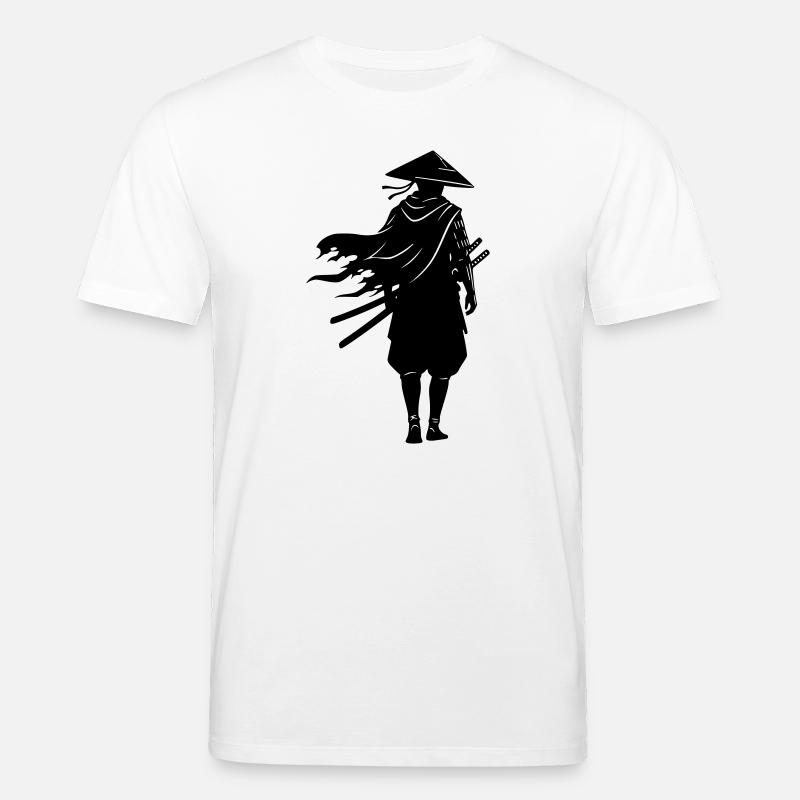 Schatten Krieger Samurai Strohhut - Stanley/Stella Unisex Bio-T-Shirt CREATOR  - Weiß