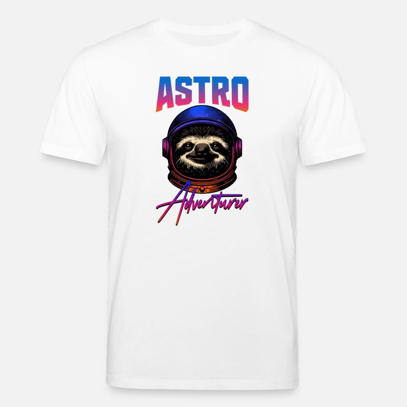 Faultier Astronaut - Stanley/Stella Unisex Bio-T-Shirt CREATOR  - Weiß