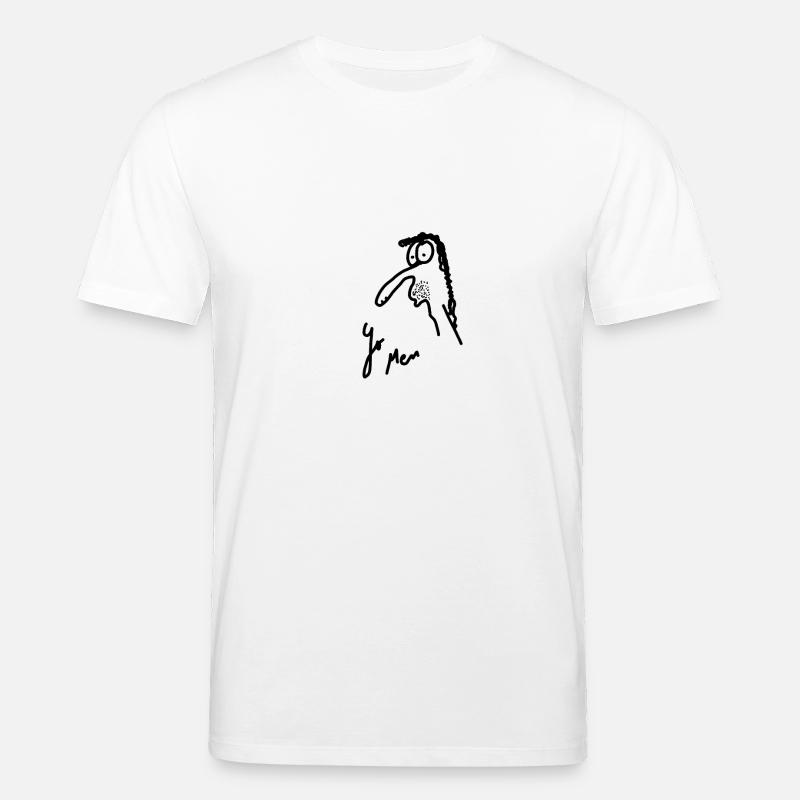 Textile d'art: Esquisse d'un chômeur - T-shirt bio CREATOR Stanley/Stella Unisexe - blanc