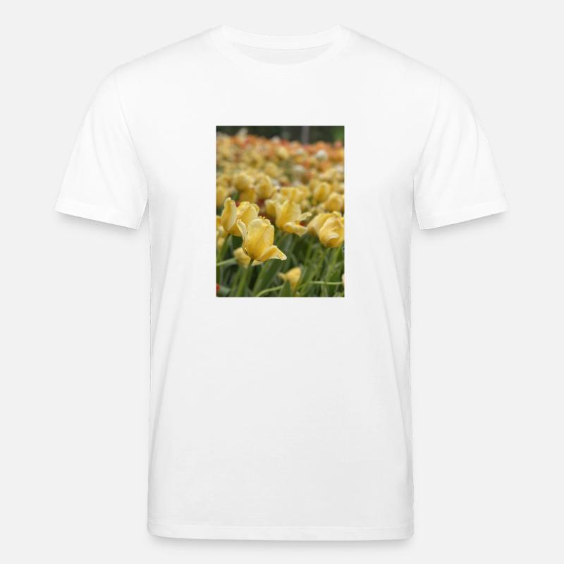 Tulpenmeer gelb - Stanley/Stella Unisex Bio-T-Shirt CREATOR  - Weiß