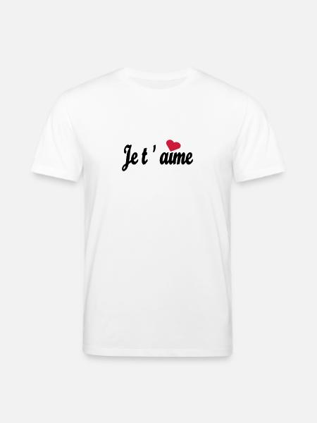 Je t 'aime - Stanley/Stella CREATOR Unisex Organic T-Shirt - white