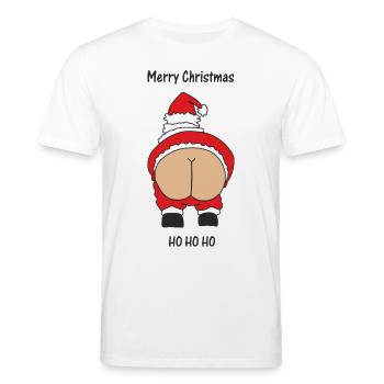 Rude Santa - Stanley/Stella CREATOR Unisex Organic T-Shirt - white - Front - Alina (178cm) & Michal (187cm)