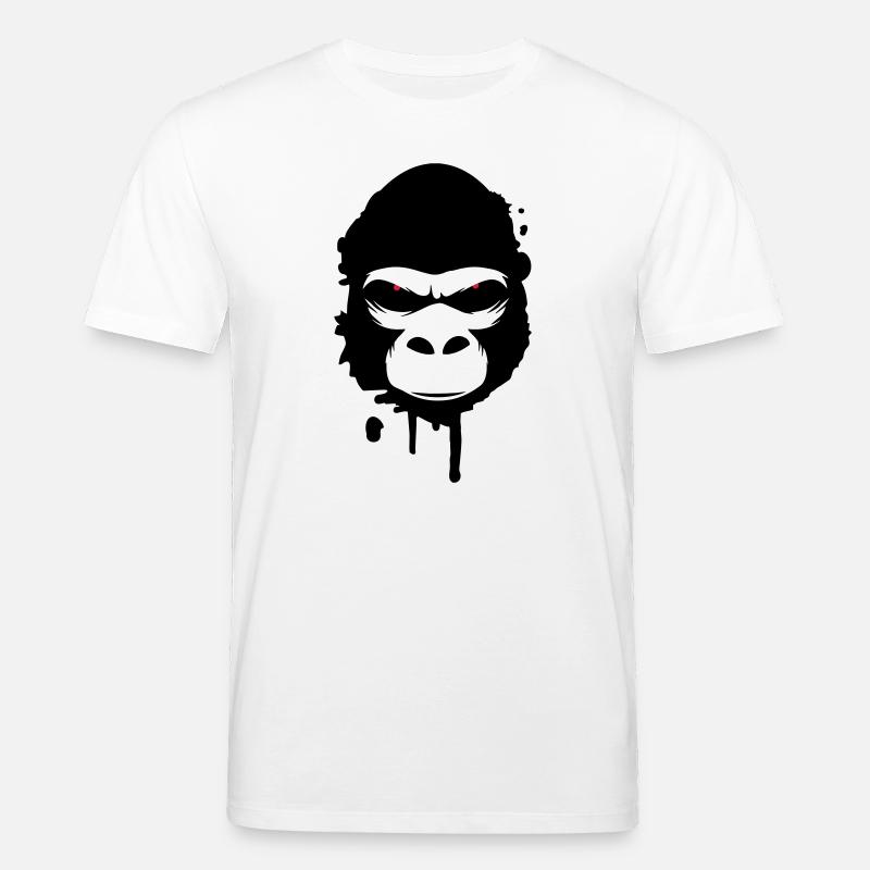 Ein Gorilla Kopf Graffiti - Stanley/Stella Unisex Bio-T-Shirt CREATOR  - Weiß