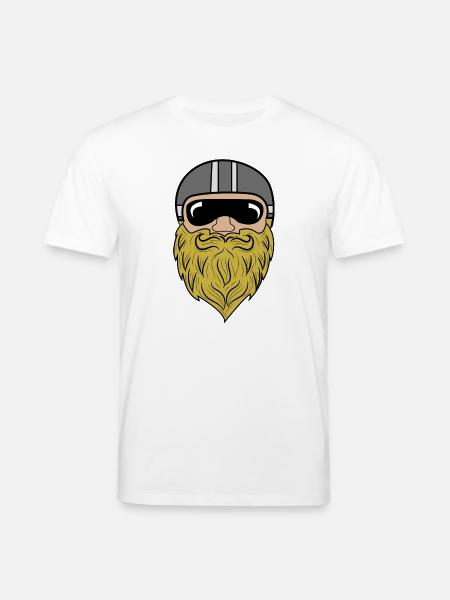 Bart Ziegenbart Bartfrisur Schnurrbart Bartträger - Stanley/Stella Unisex Bio-T-Shirt CREATOR  - Weiß