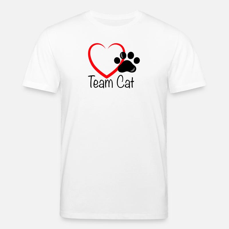Team Cat mit Herz - Stanley/Stella Unisex Bio-T-Shirt CREATOR  - Weiß