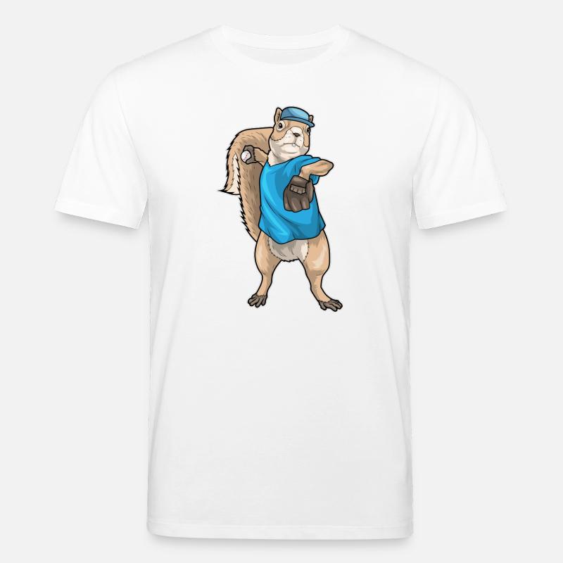 Eichhörnchen Baseball Baseballhandschuh - Stanley/Stella Unisex Bio-T-Shirt CREATOR  - Weiß