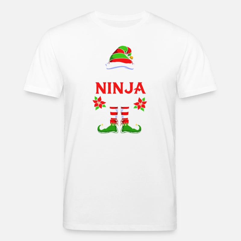 Elfe Elfe Cadeau de Noël Ninja - T-shirt bio CREATOR Stanley/Stella Unisexe - blanc