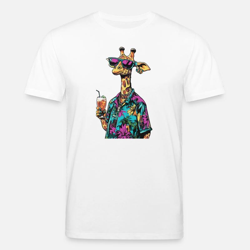 Giraffe Comic Sommer - Stanley/Stella Unisex Bio-T-Shirt CREATOR  - Weiß