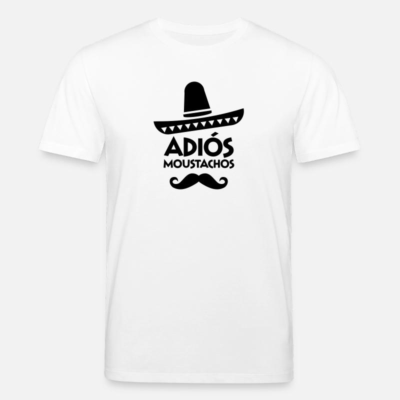 Adiós Moustachos - Stanley/Stella Unisex Bio-T-Shirt CREATOR  - Weiß