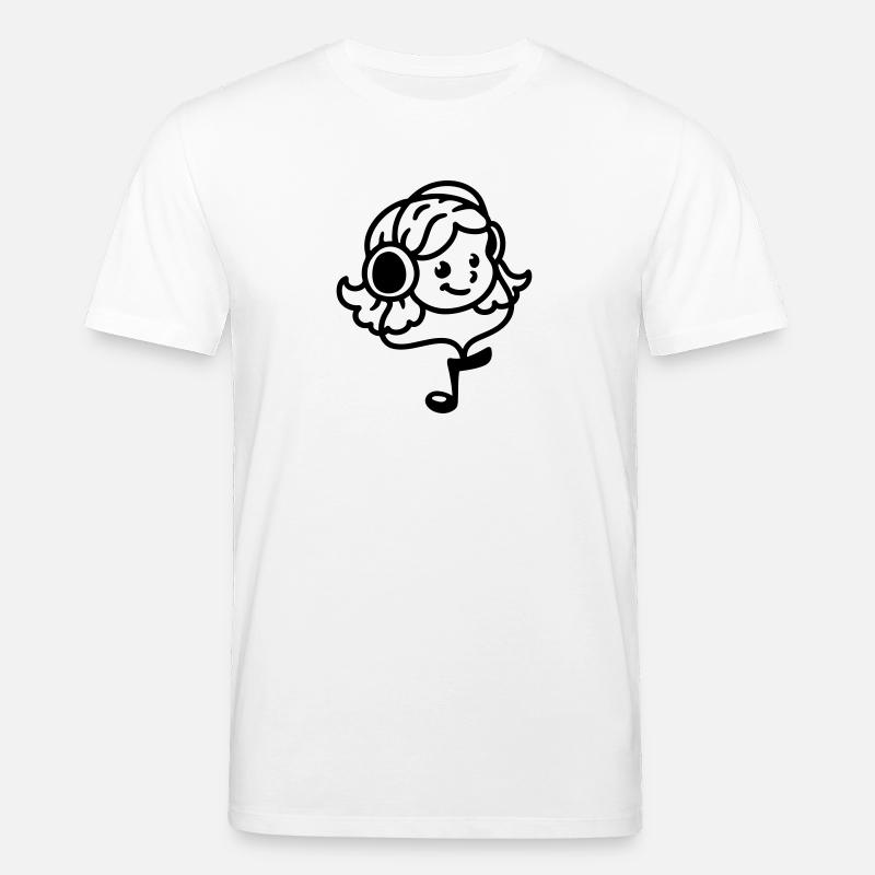 Mädchen Kopfhörer - line - Stanley/Stella Unisex Bio-T-Shirt CREATOR  - Weiß