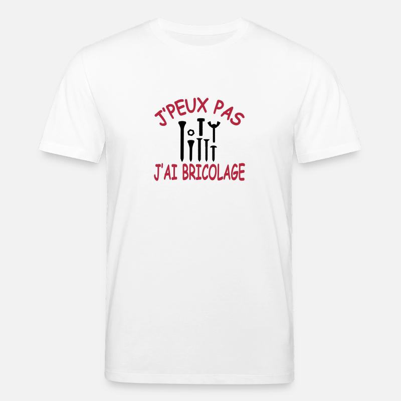 J'peux pas j'ai bricolage - T-shirt bio CREATOR Stanley/Stella Unisexe - blanc