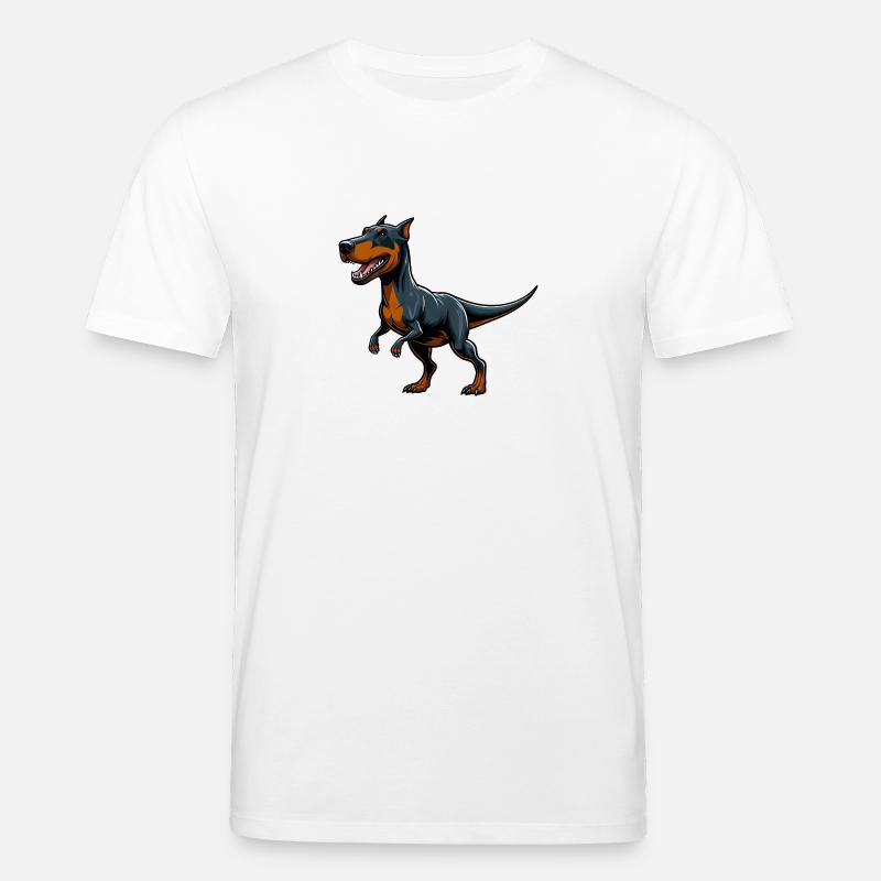 T-Rex Doberman Mix Fabulous Animal - T-shirt bio CREATOR Stanley/Stella Unisexe - blanc