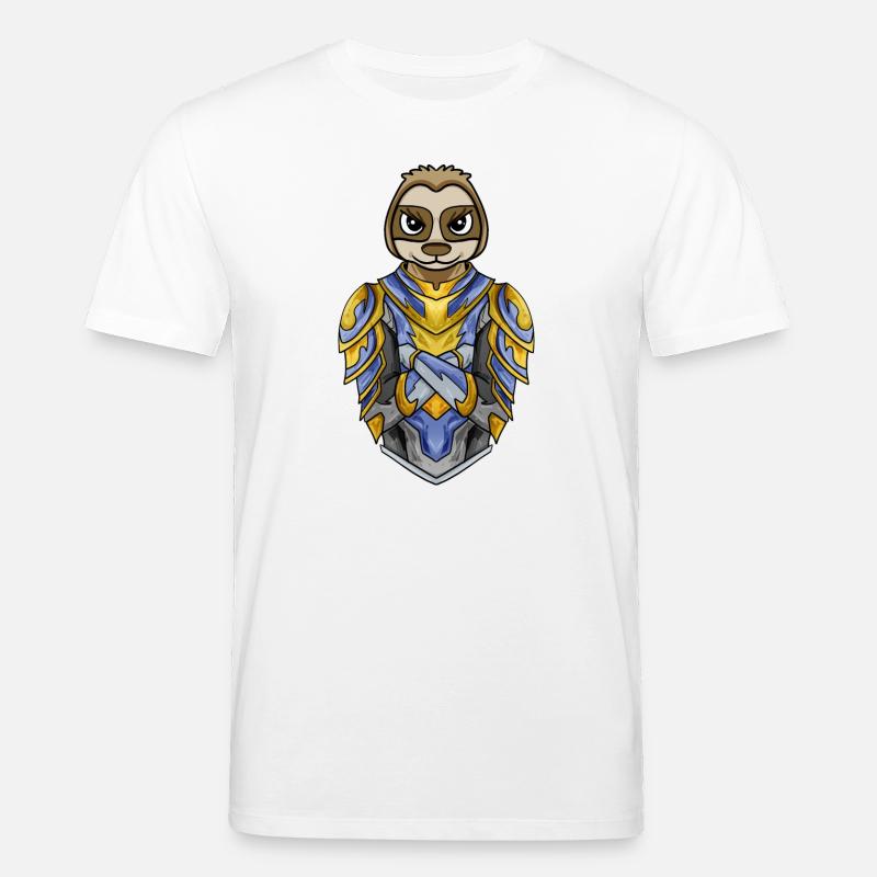 Knight Sloth cool - T-shirt bio CREATOR Stanley/Stella Unisexe - blanc