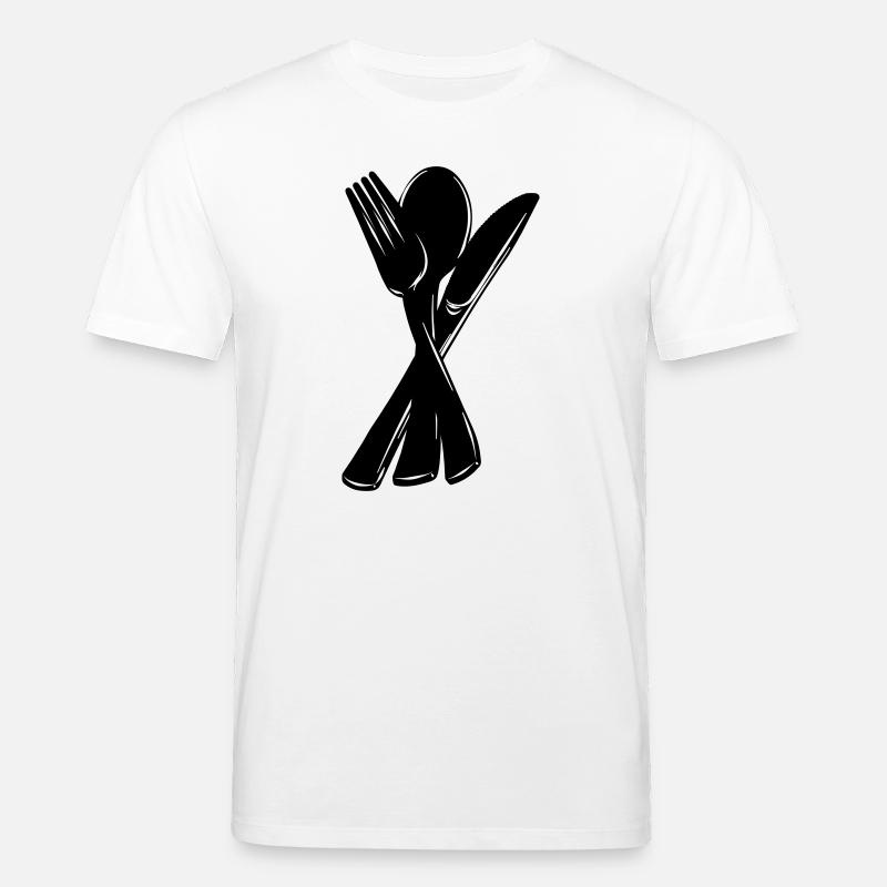 Messer, Gabel und Löffel - Stanley/Stella Unisex Bio-T-Shirt CREATOR  - Weiß