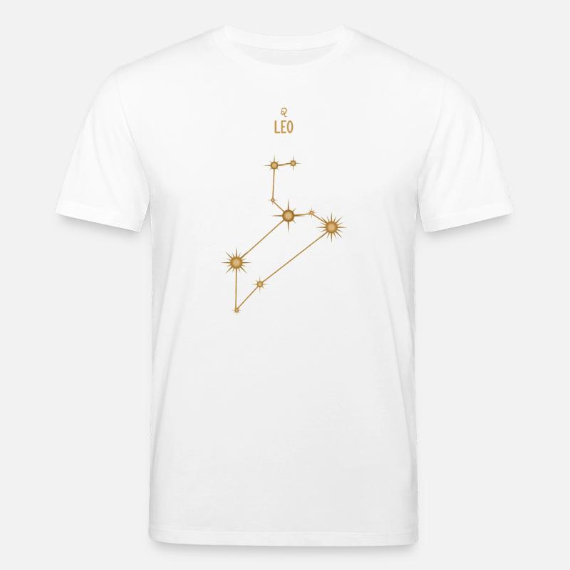 Löwe Sternzeichen Sternkonstellation Goldene Töne - Stanley/Stella Unisex Bio-T-Shirt CREATOR  - Weiß