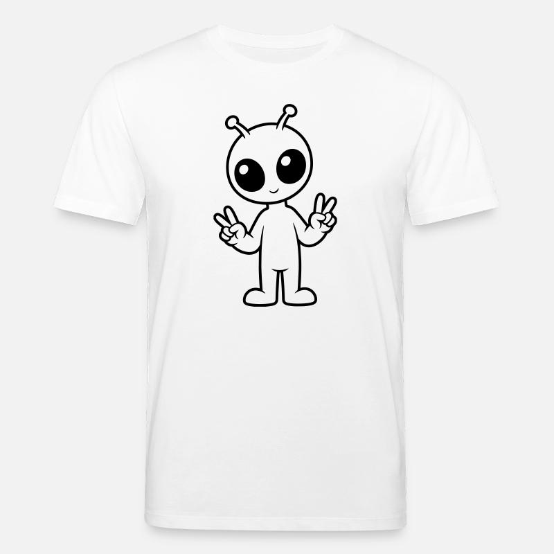 Paix extraterrestre - T-shirt bio CREATOR Stanley/Stella Unisexe - blanc