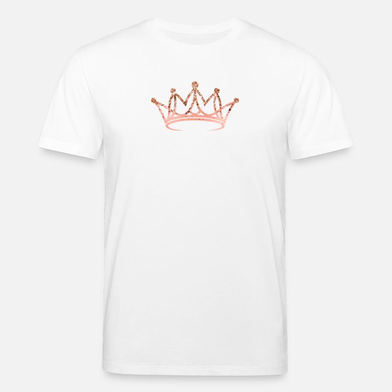 Krone, elegant, glitter, personalisierbar - Stanley/Stella Unisex Bio-T-Shirt CREATOR  - Weiß