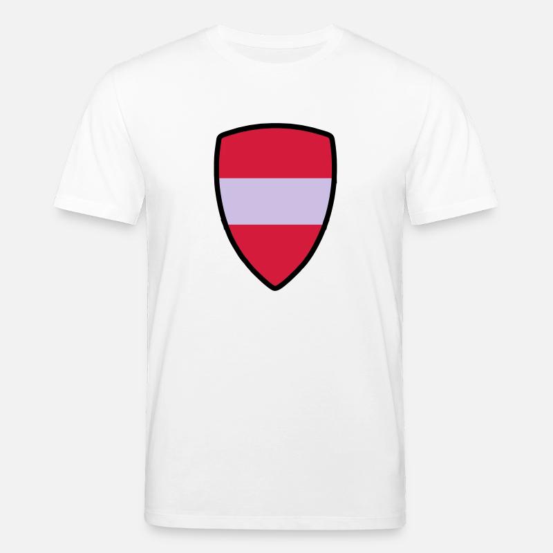 Drapeau de l'Autriche - T-shirt bio CREATOR Stanley/Stella Unisexe - blanc